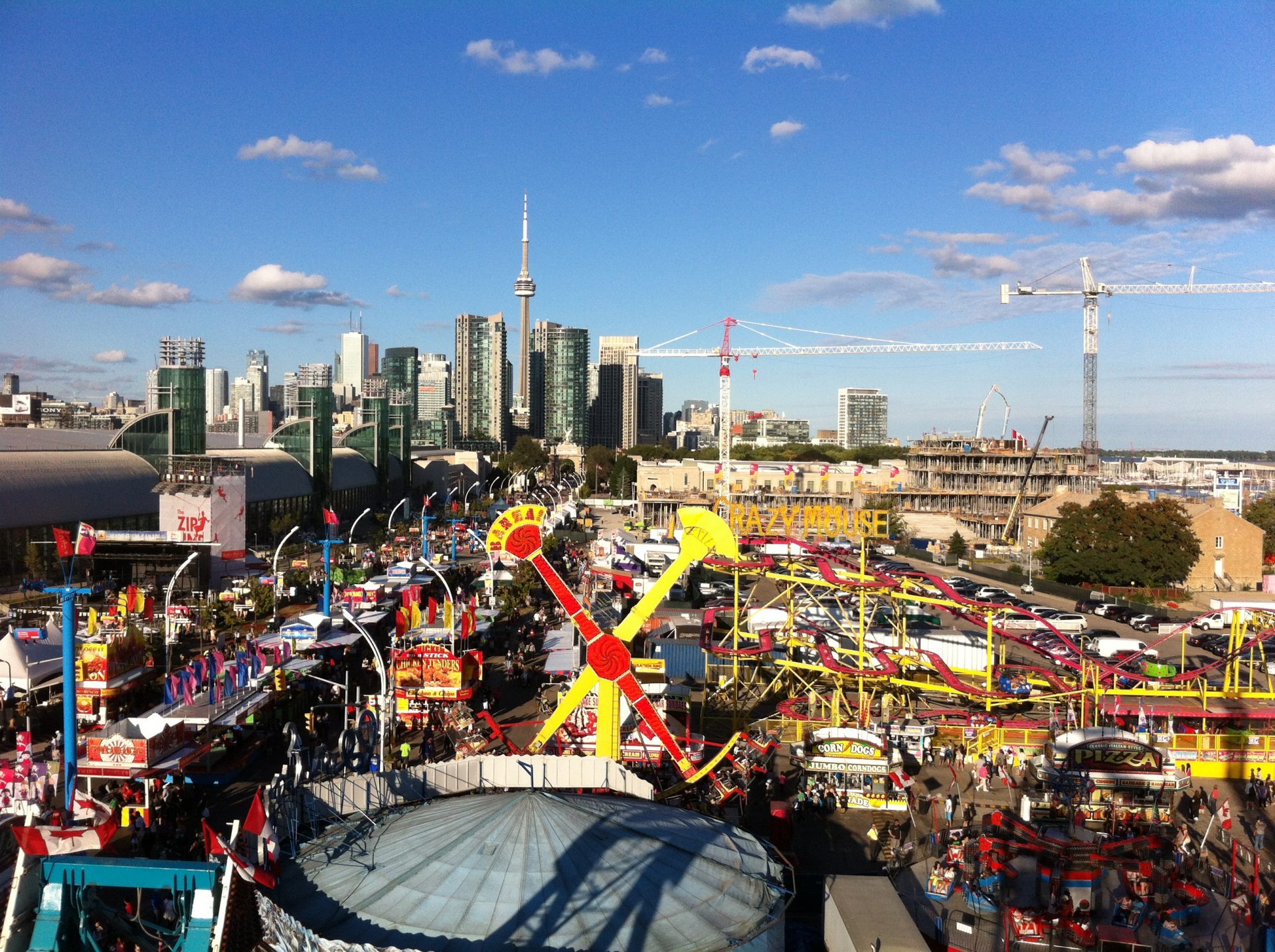 View of Canadian National Exhibition from the cable chair