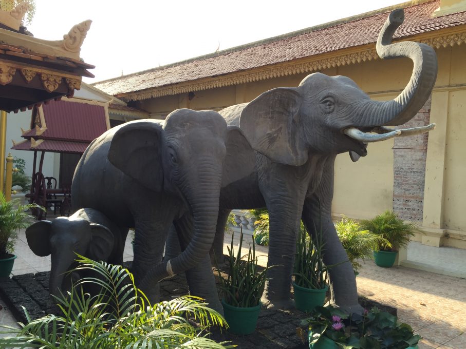 Elephant statues in Cambodian Royal Palace, Phnom Penh