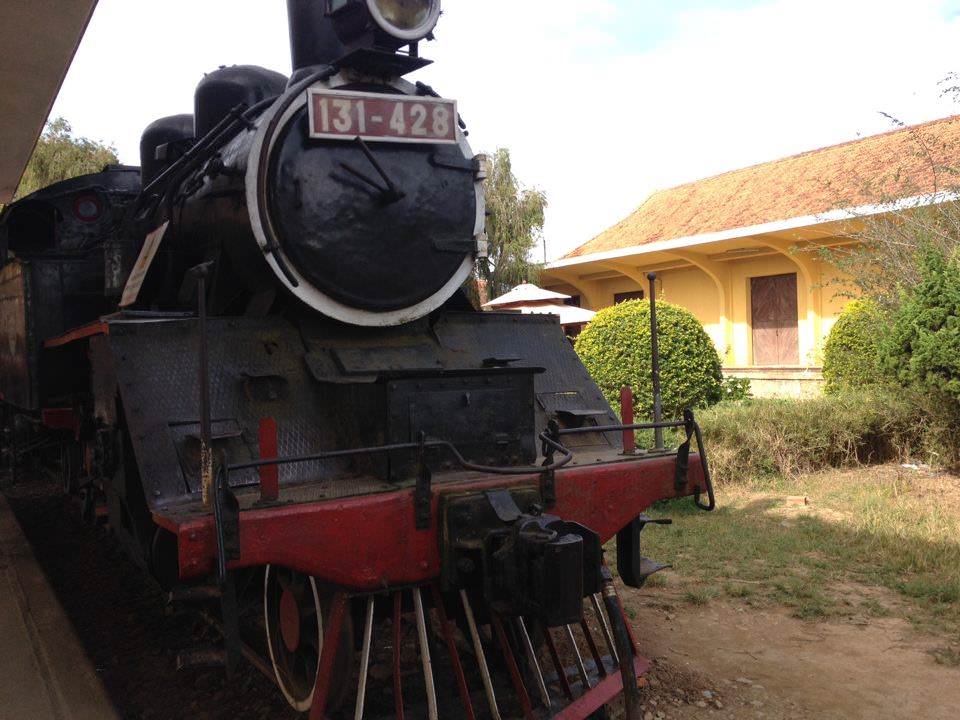 old locomotive is now in use for showcasing at Dalat Train Station