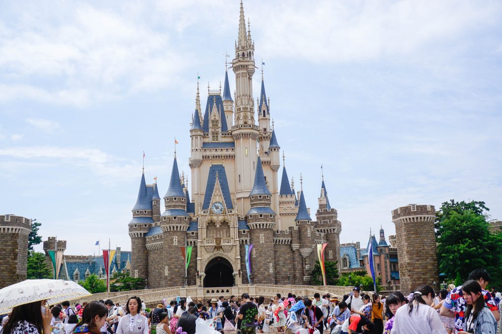 The iconic castle at Tokyo Disneyland, Japan