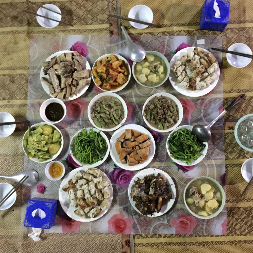 dinner at ban tuy village, ha giang city