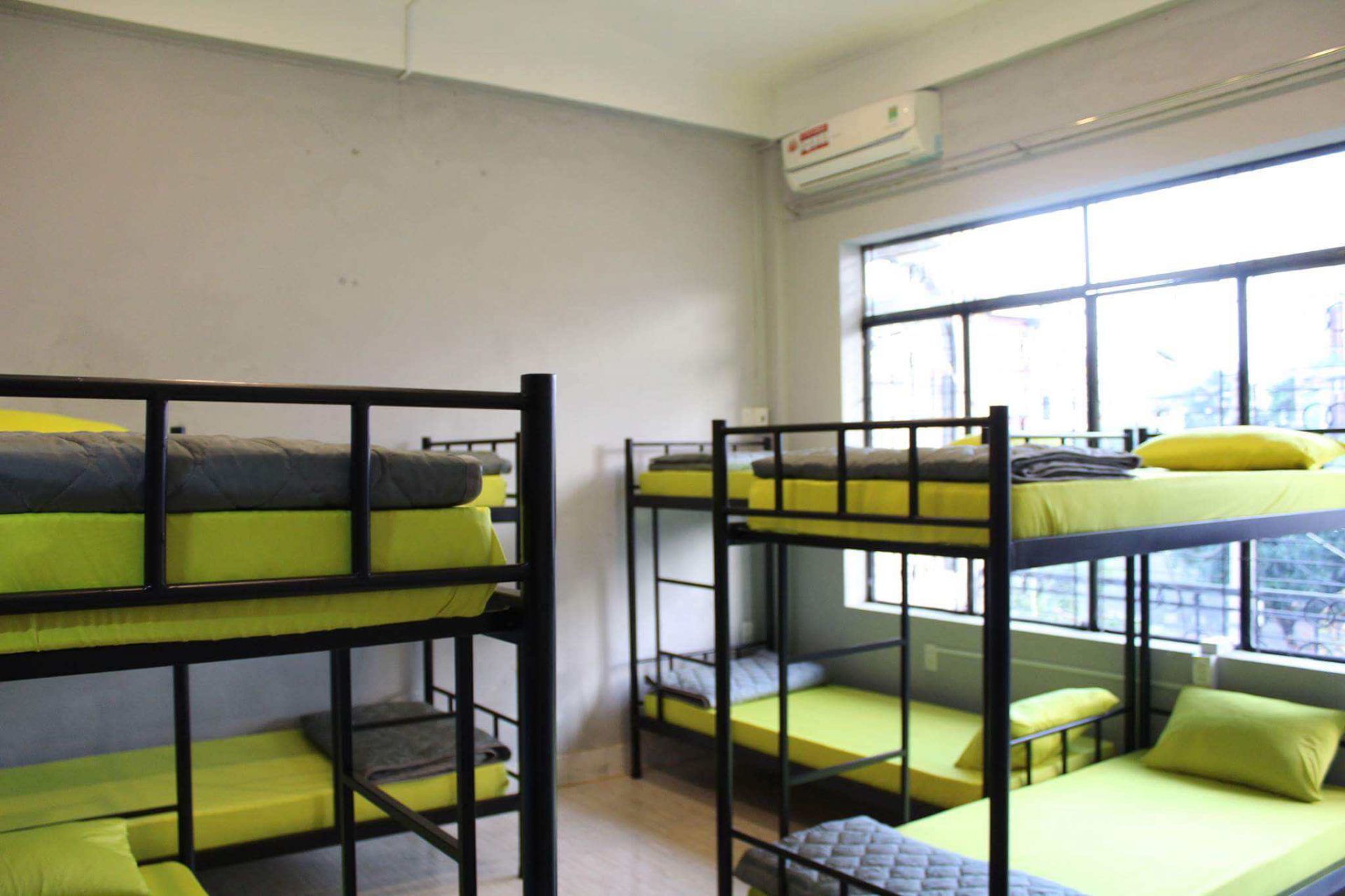 bedroom with AC inside at O.M.E hostel - Quy Nhon, Vietnam
