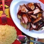 char siu with fried rice in KL, Malaysia