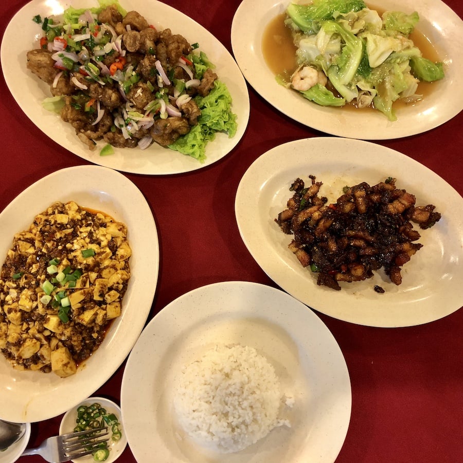 The dishes we order at A Taste Of Teksen, George Town, Malaysia