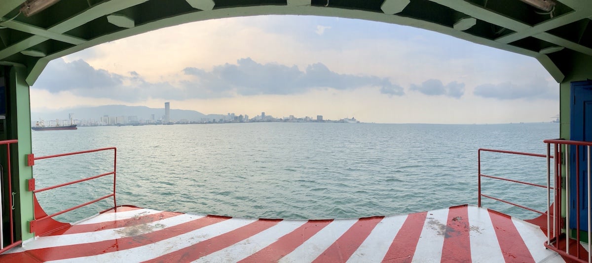 On the ferry going from Malacca to George Town
