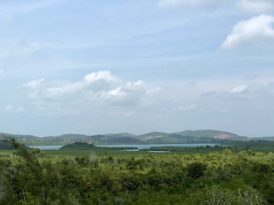 landscape view from batam pulau galang, batam island, indonesia