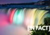 Niagara Falls with colors at night