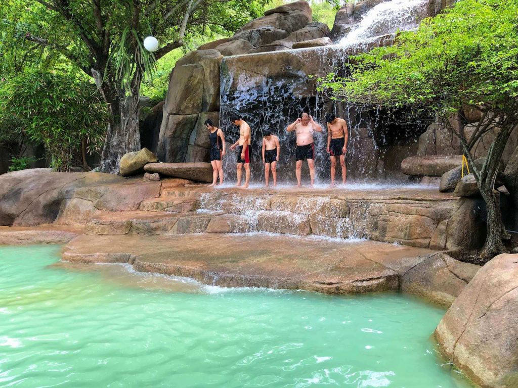mineral waterfalls at i-resort, nha trang