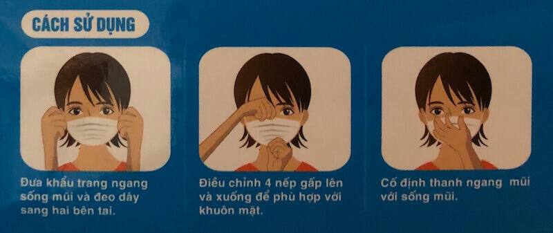 A guide to use medical mask in Vietnamese to prevent coronavirus