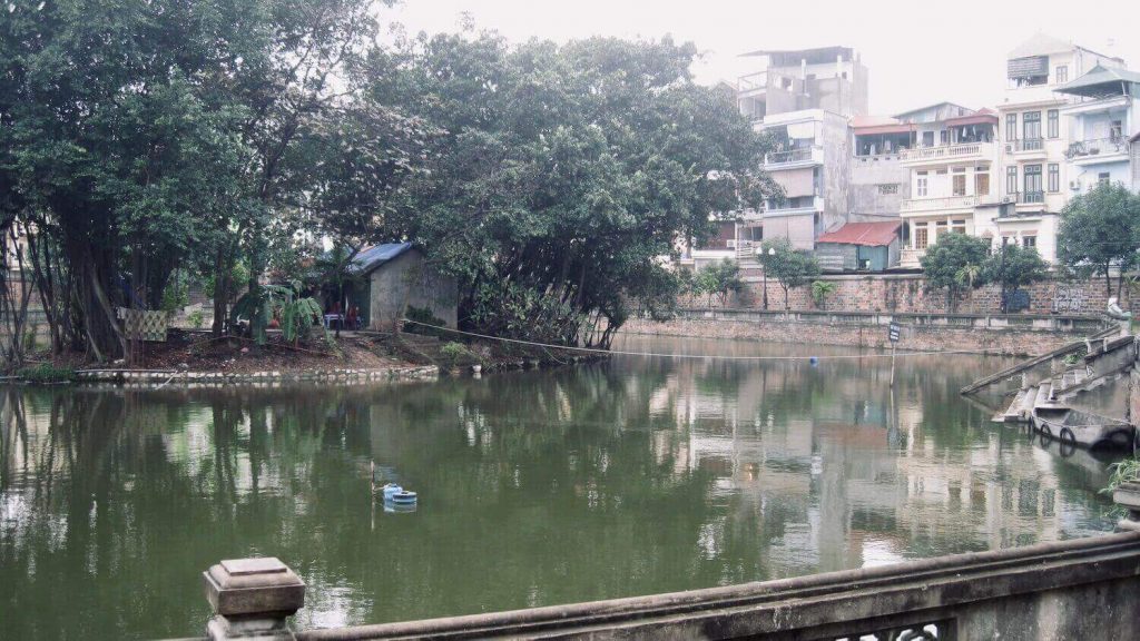 Literature Lake with Kim Chau mound in the middle