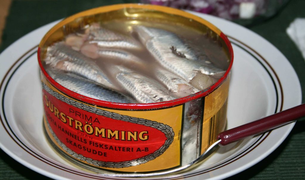 All the smelly foods list wouldn't be complete without Surströmming.