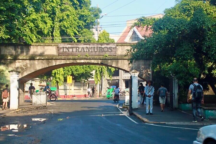The gate of Intramuros Citadel, visited in Philippines 7 days itinerary