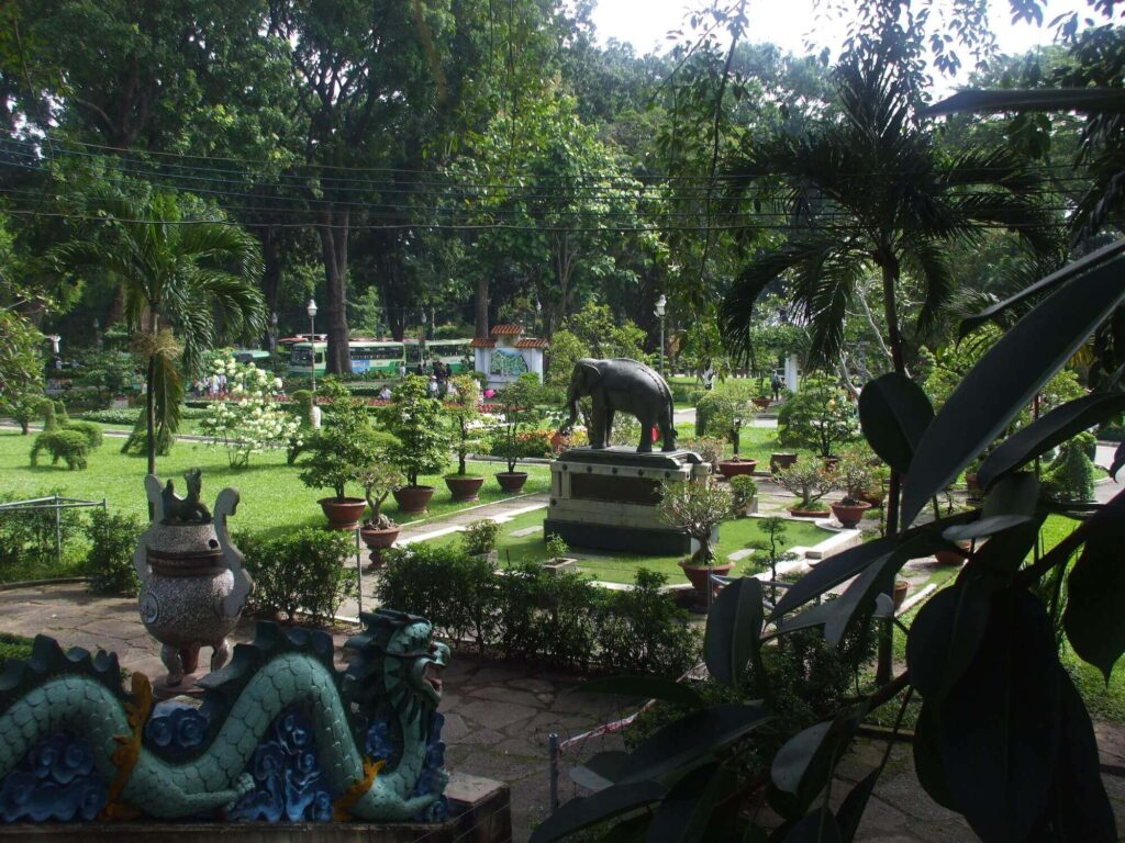 the garden inside saigon zoo