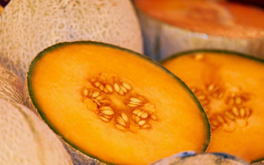 orange melon fruit, or honeydew
