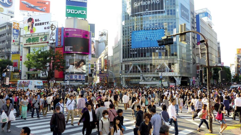 Shibuya Scramble Crossing in Tokyo Japan