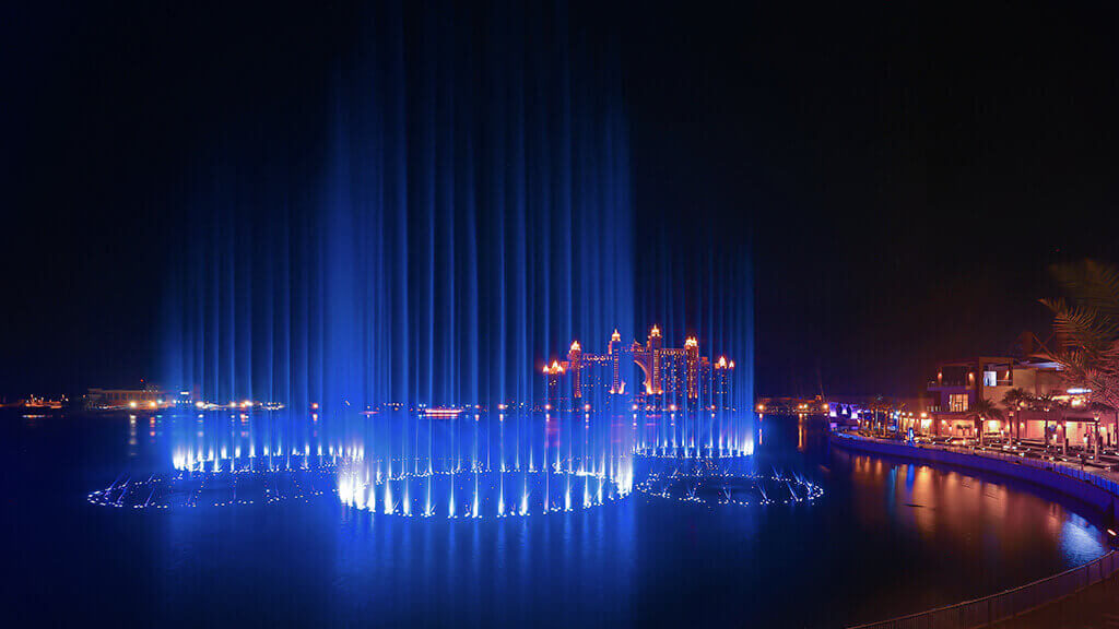 Palm Fountain Show on Palm Jumeirah Dubai
