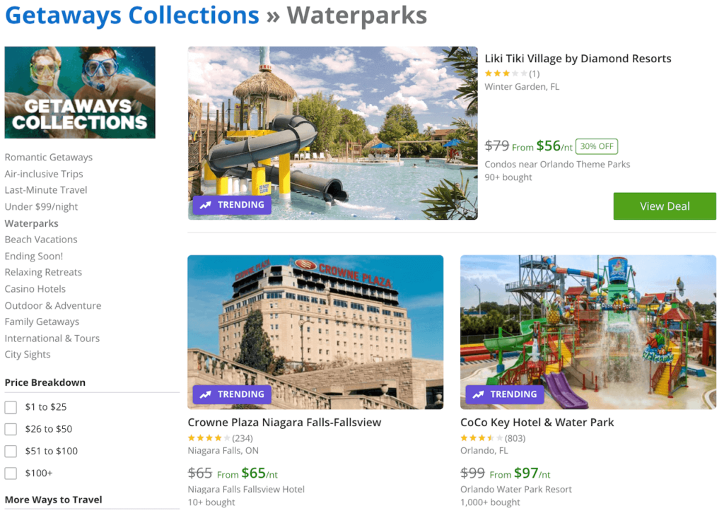 Waterpark coupons on Groupon