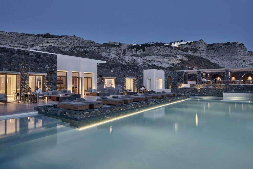 a corner of Canaves Oia Epitome with swimming pool