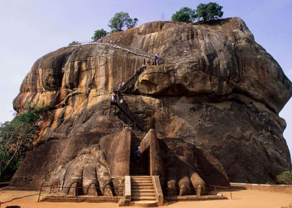 The gate to enter Sigiriya is similar to a lion's mouth
