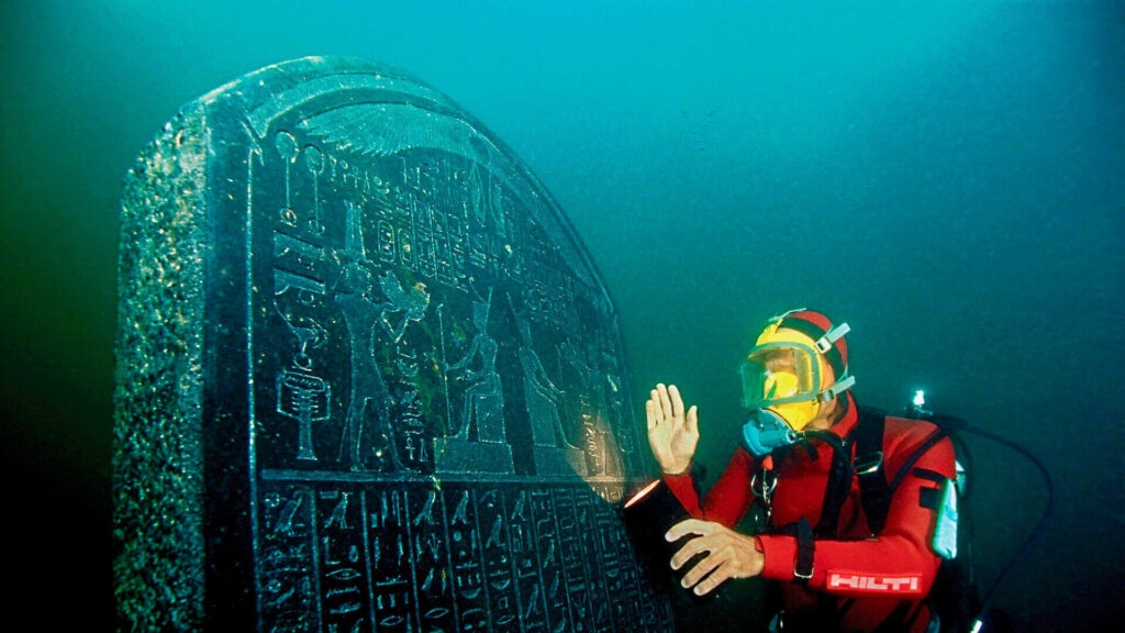 ancient manuscript on stone found in Heracleion