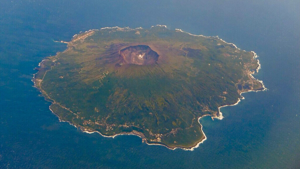 miyakejima island aerial view