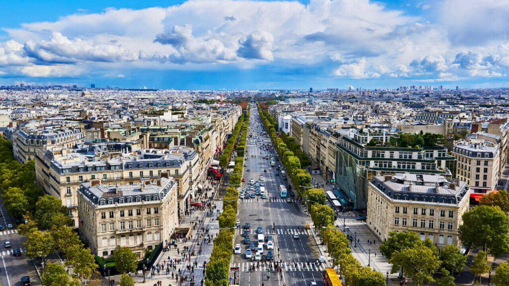 Champs Elysees the shopping street in Paris