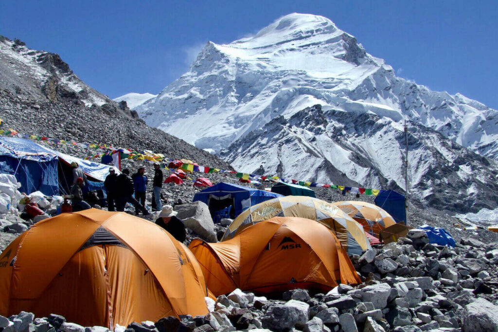 a base camp to rest before reaching Cho Oyu