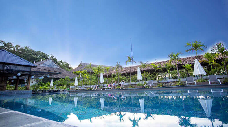 heated swimming pool resort around Hanoi An Lac Eco Farm & Hot Springs