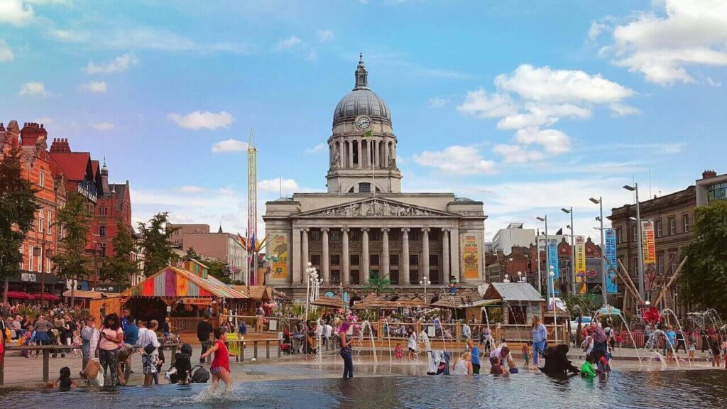 Nottingham Old Market Square is one of the top travel destinations in England