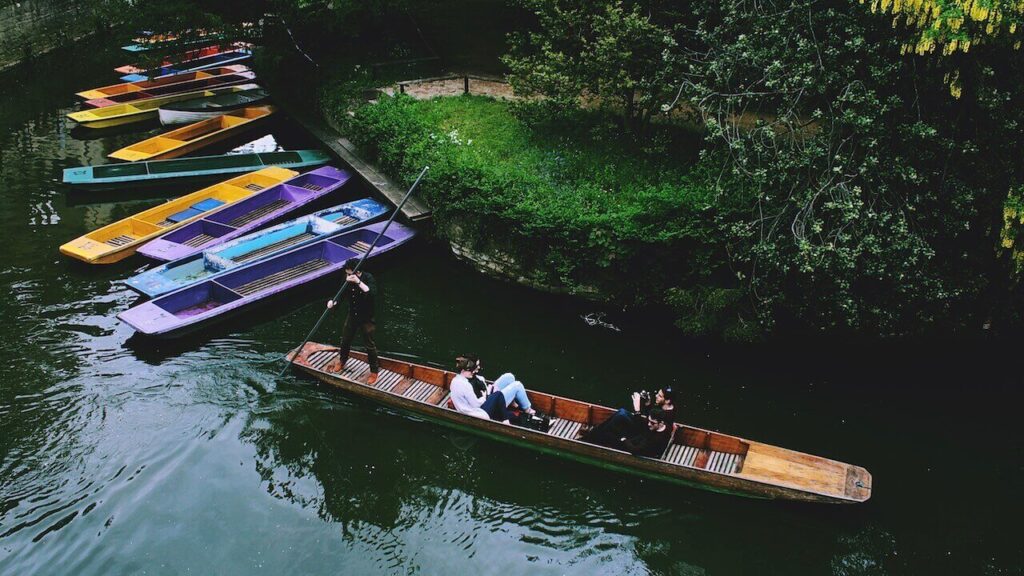 boat trip in river in oxford city