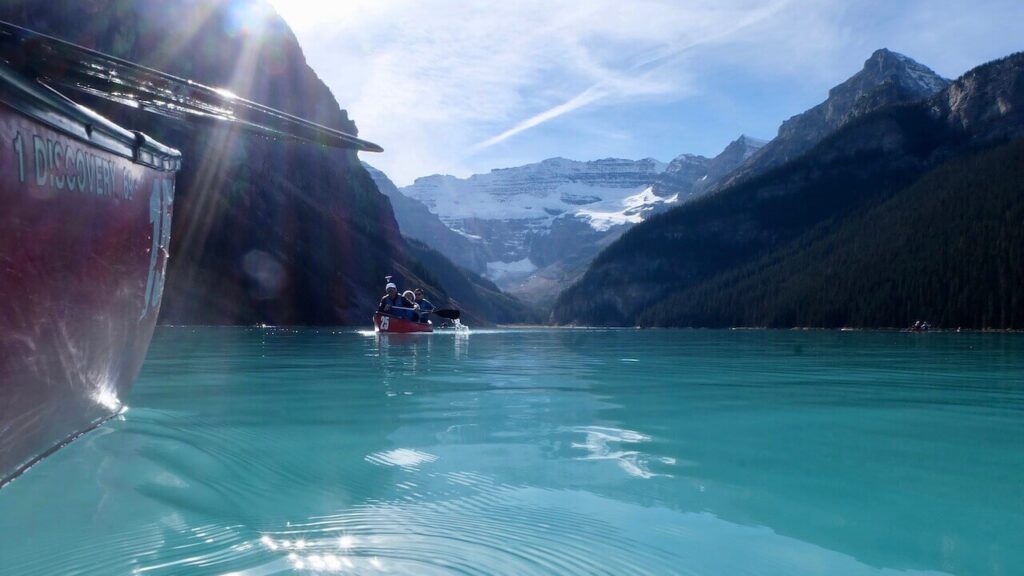 Canoeing is one of the best activities in Lake Louise