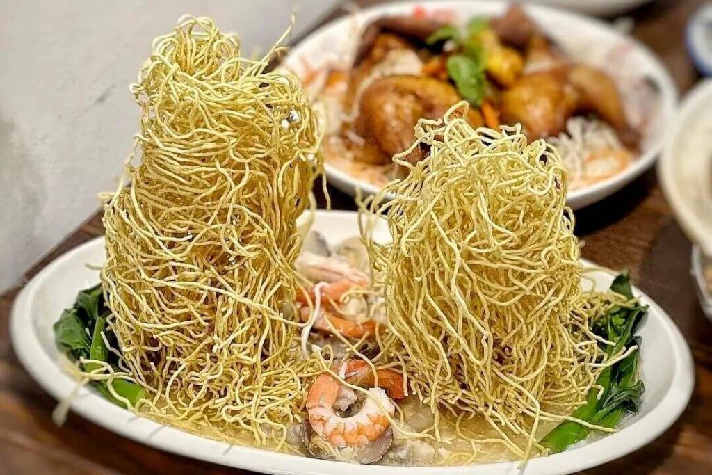 Twin Tower Crispy Noodles dish at Lam's Garden