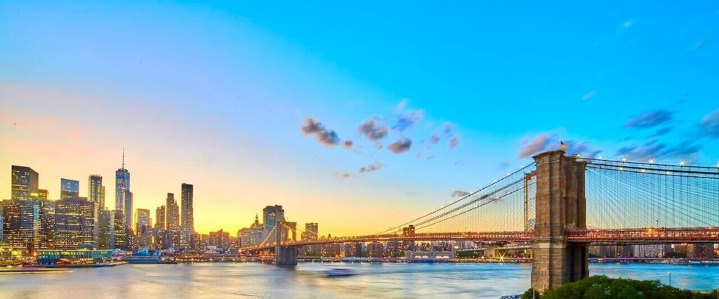 One of the pictures of the Brooklyn Bridge New York