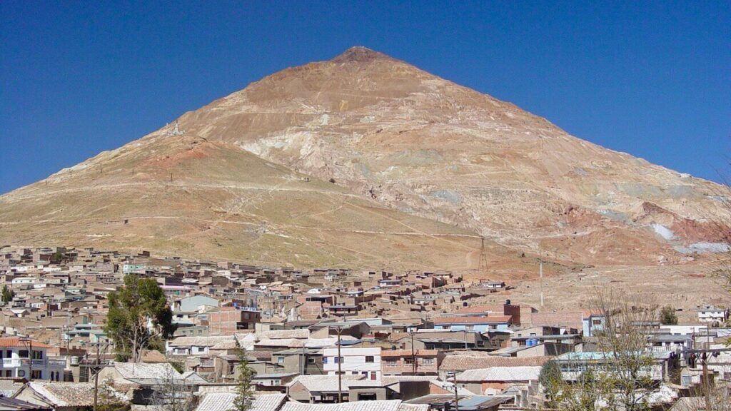 cerro rico the silver mountain that eats men in Bolivia