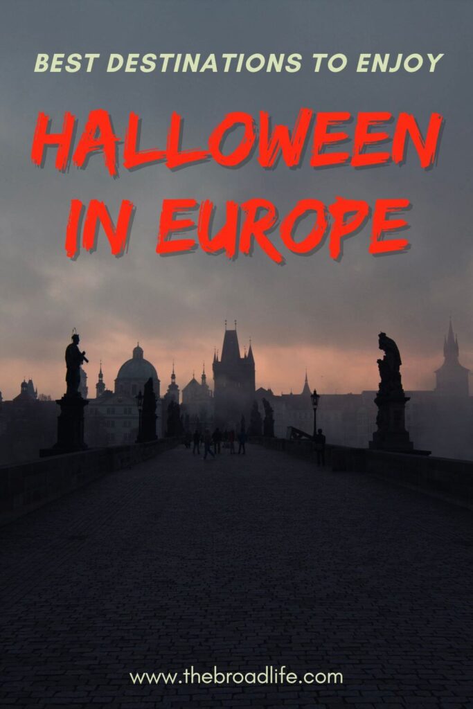 the best halloween destinations in europe - the broad life pinterest board