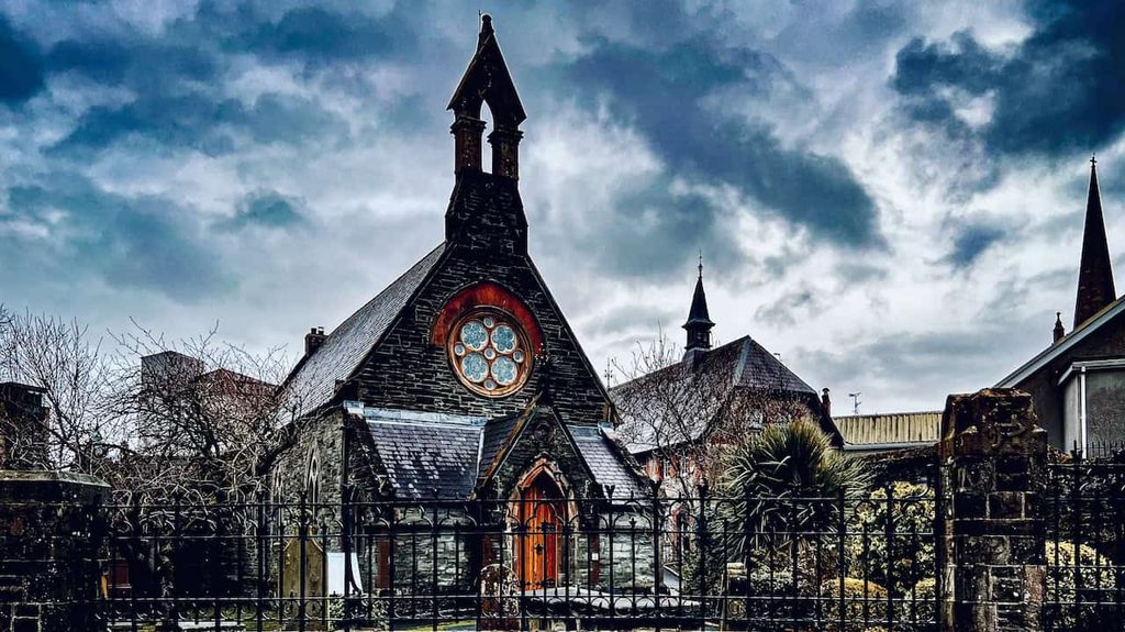 Historic building in Derry~Londonderry, Northern Ireland, a popular destination for Halloween celebrations.