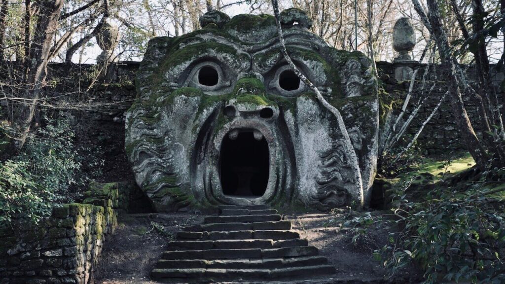 the orge or orcus mouth in Sacro Bosco, one of the best halloween destinations in Europe