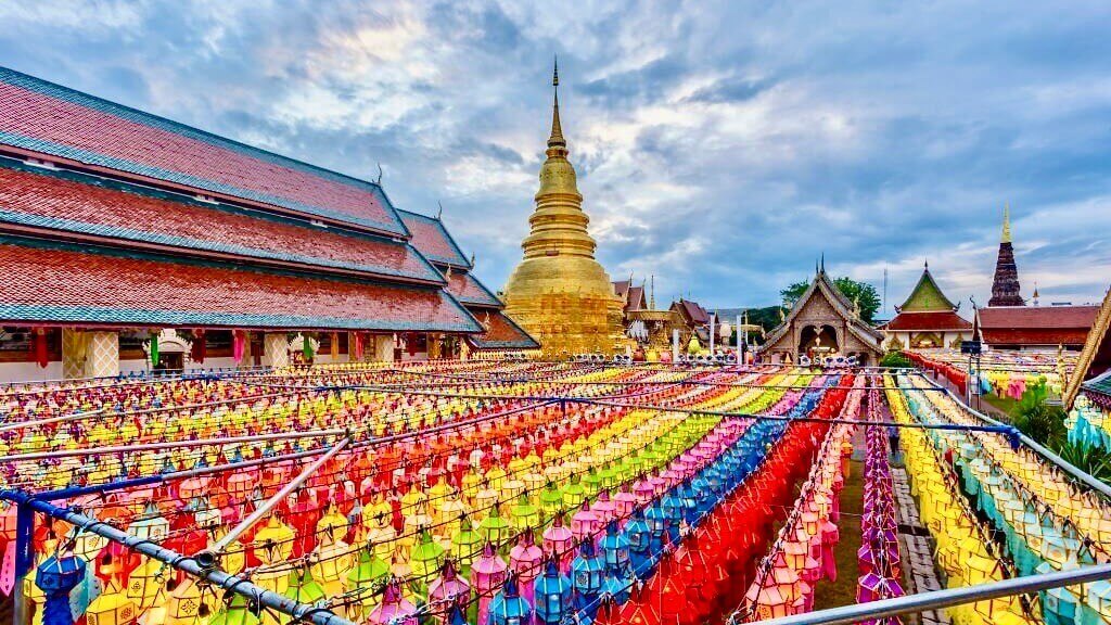 Wat Phra That Hariphunchai is a Buddhist temple in Lamphun Thailand