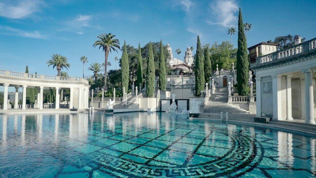 the roman pool at hearst castle