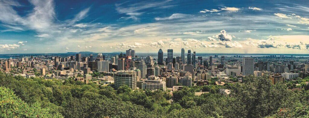 A panorama view of Montreal Canada