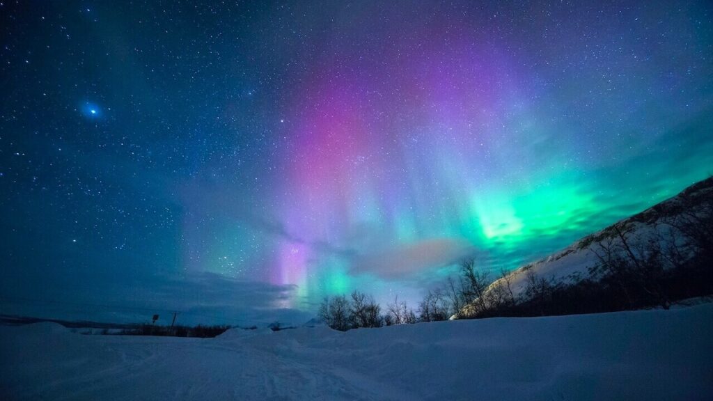 The beautiful Norway northern lights in Tromsø