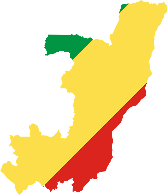The Republic of the Congo area and flag color