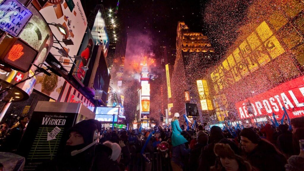 New York Times Square on the New Year's Eve