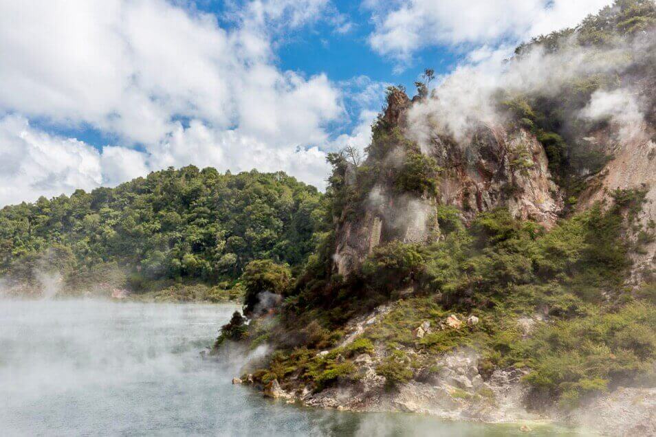 Cathedral Rocks and Frying Pan Lake New Zealand