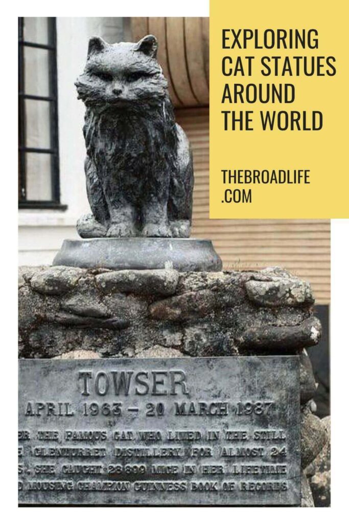 exploring famous cat statues around the world - the broad life pinterest board