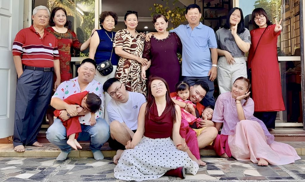 a family photo in Tet 2026