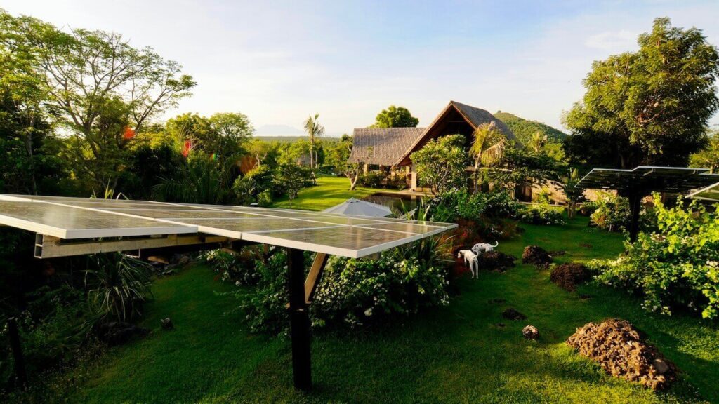 Jeda Villa in Indonesia uses solar power for 75% of energy consumption in the place