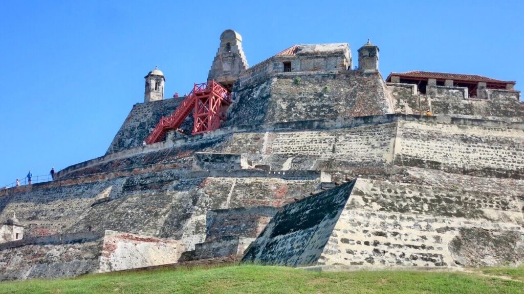 The massive fortress Castillo de San Felipe de Barajas Cartagena de Indias