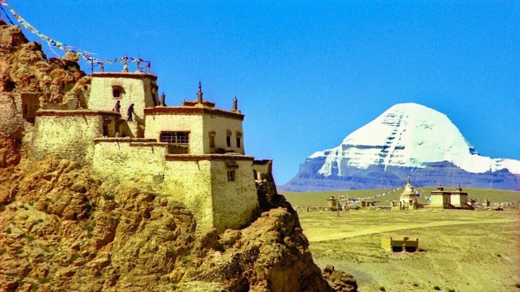 A view of Mount Kailash from from Sparrow Monastery
