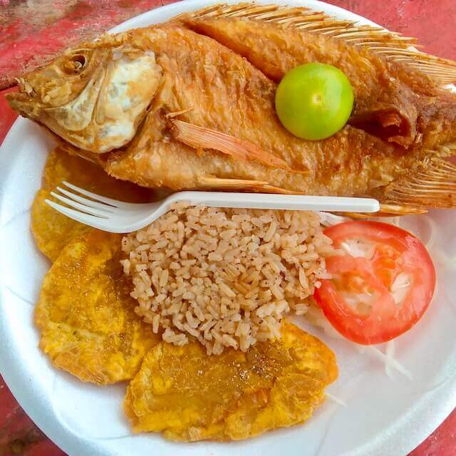 Cartagena Coconut Rice and fried fish